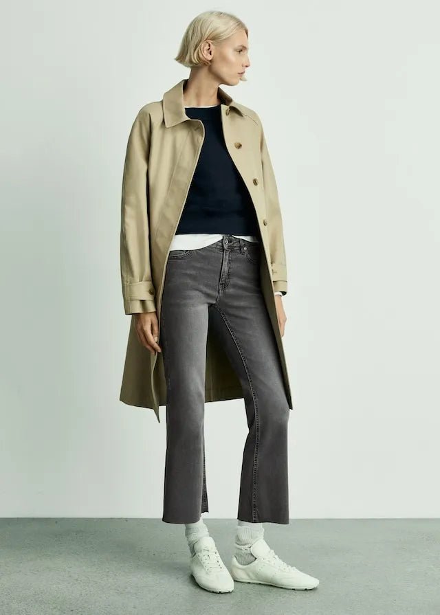 MANGO Sienna flared cropped jeans - Smgarment's