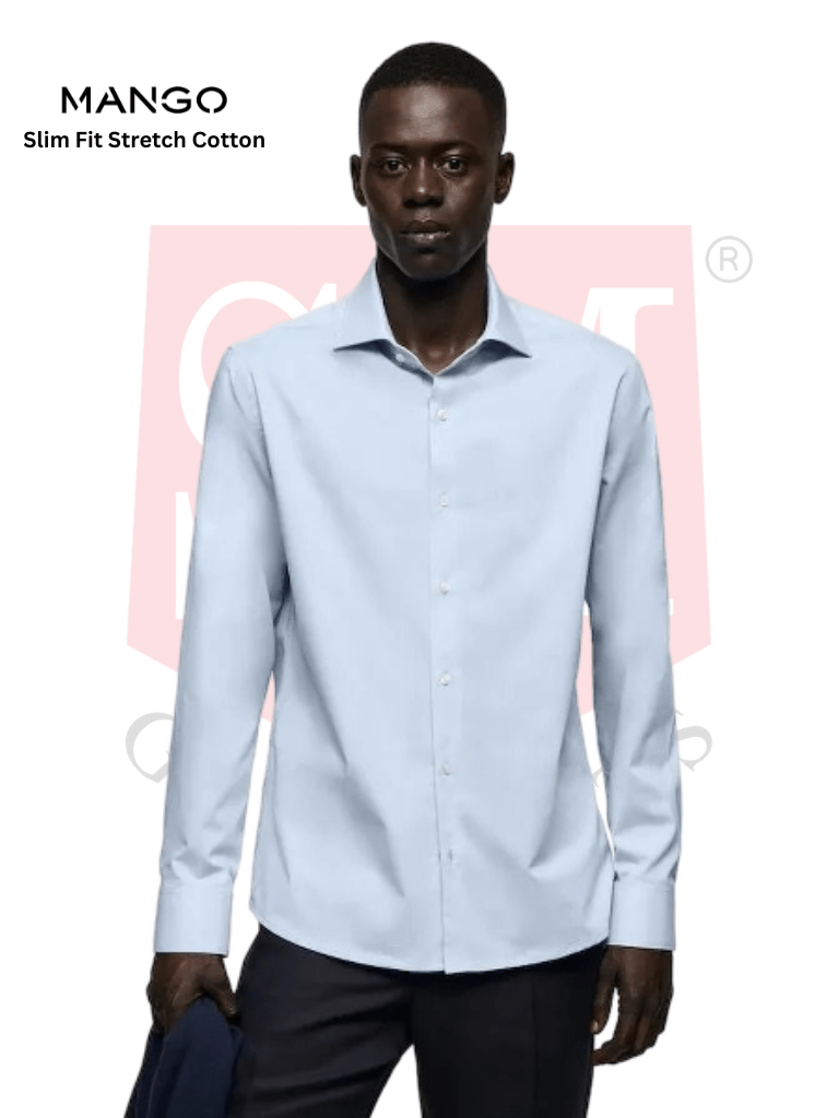 MANGO Slim Fit Stretch Cotton Shirt - Smgarment's