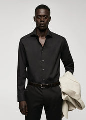 MANGO Slim Fit Stretch Cotton Shirt - SMgarment's