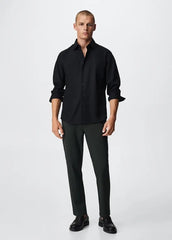 MANGO Slim Fit Stretch Cotton Shirt - SMgarment's