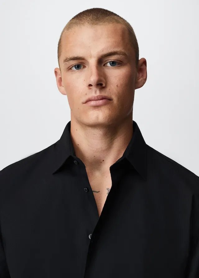 MANGO Slim Fit Stretch Cotton Shirt - SMgarment's