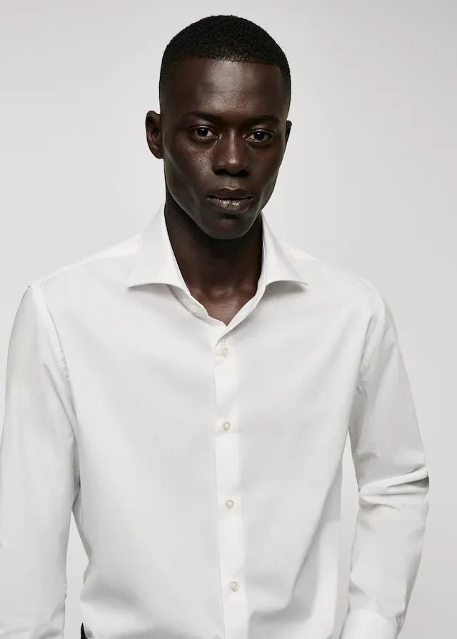 MANGO Slim Fit Stretch Cotton Shirt - SMgarment's