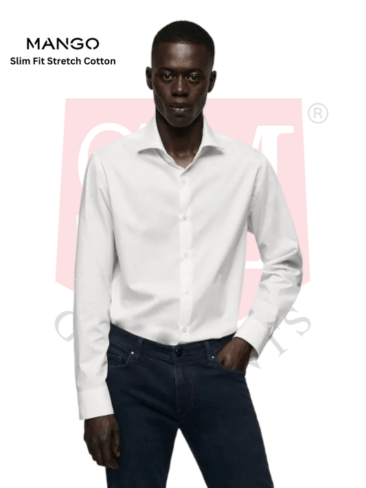 MANGO Slim Fit Stretch Cotton Shirt - Smgarment's
