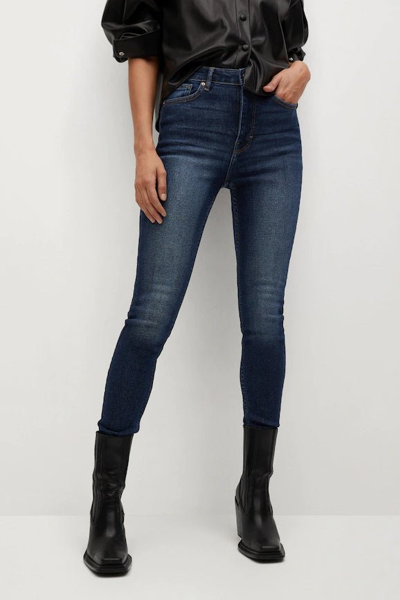 MANGO Soho Granatowy Skinny Fit Jeans - Smgarment's