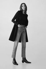 MANGO Straight Cropped High Waist Ankle Length Jeans - Smgarment's