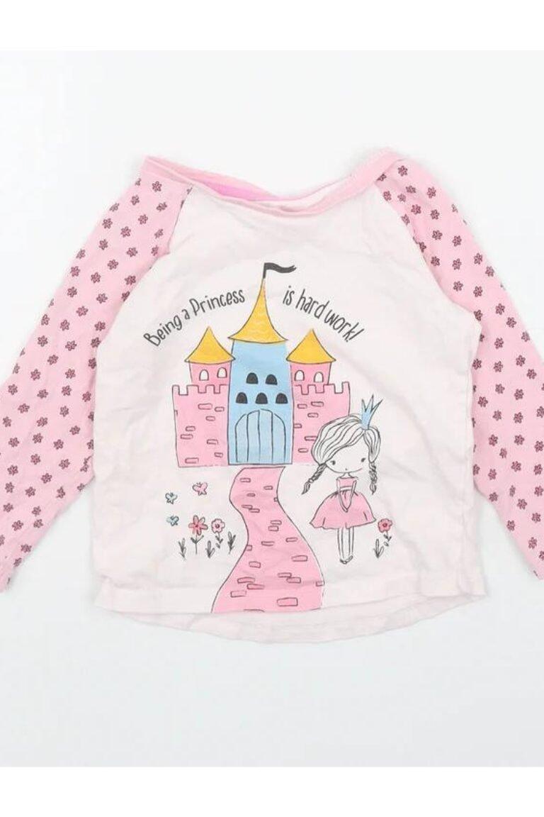 Matalan Girls Pink Cotton Basic T-Shirt - SMgarment's