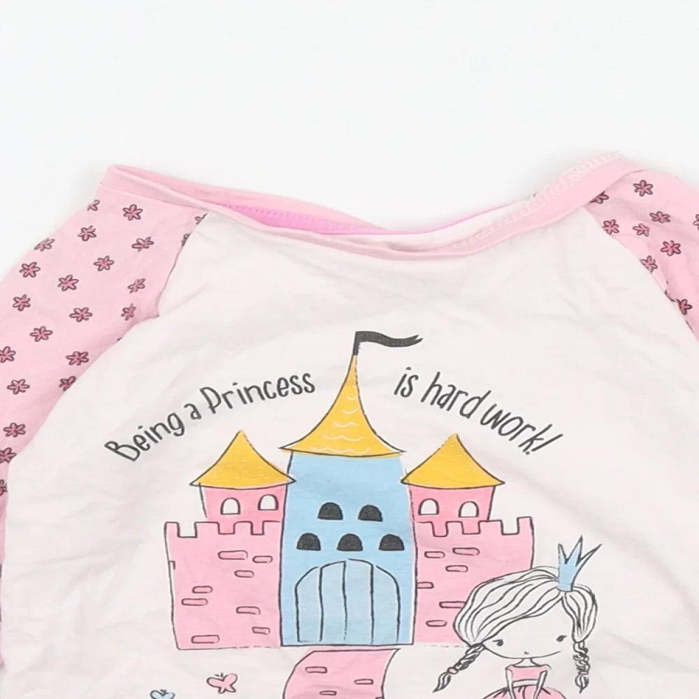 Matalan Girls Pink Cotton Basic T-Shirt - SMgarment's