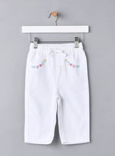 MAX Embroidered Paperbag Waist Twill Pants - Smgarment's