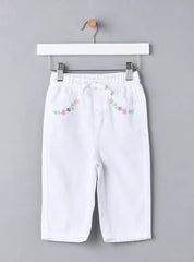 MAX Embroidered Paperbag Waist Twill Pants - Smgarment's