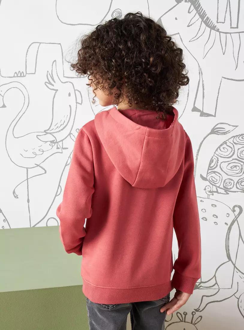 MAX FASHION Badge Detail Hooded Sweatshirt - SMgarment's