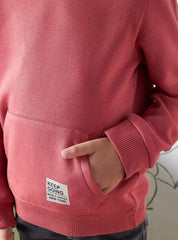 MAX FASHION Badge Detail Hooded Sweatshirt - SMgarment's