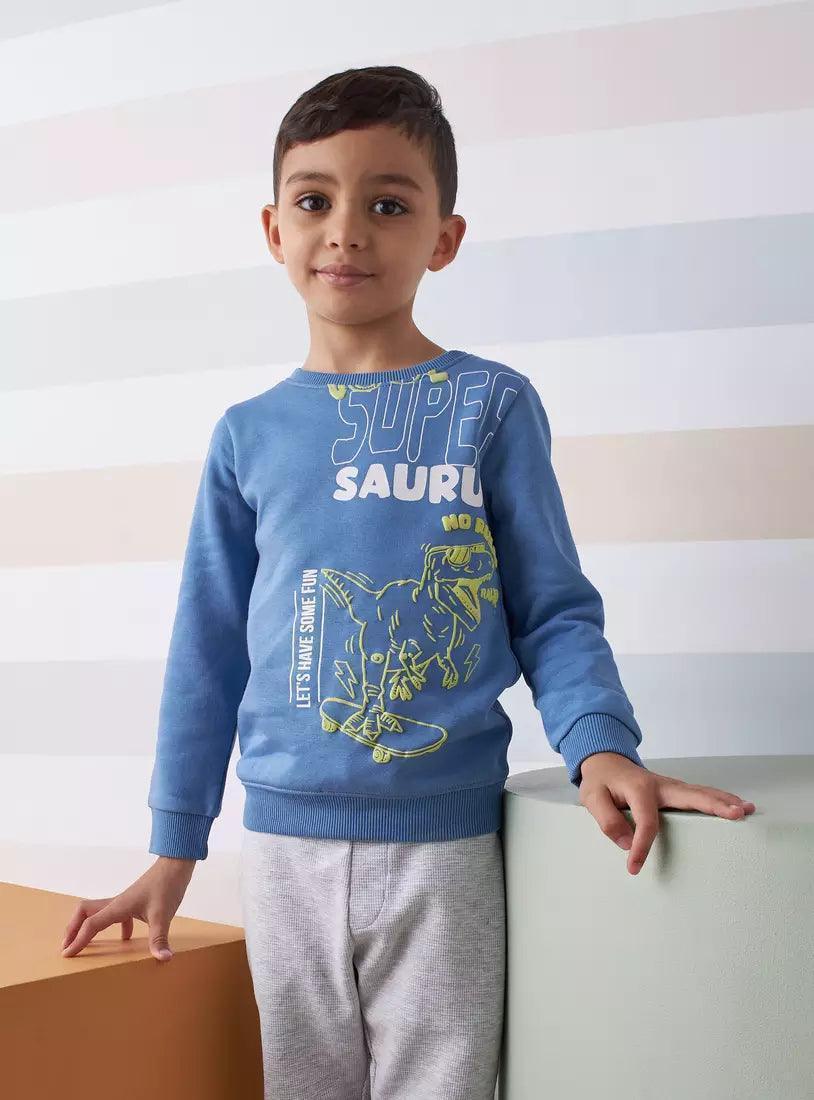 MAX FASHION Dinosaur Print Sweatshirt - SMgarment's