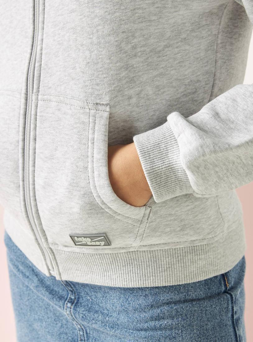 MAX FASHION Plain Zip Hoodie with Kangaroo Pocket - SMgarment's