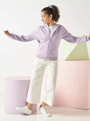 MAX FASHION Plain Zip Hoodie with Kangaroo Pockets - SMgarment's