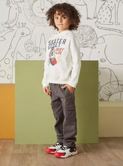 MAX FASHION Skater Print Hooded Sweatshirt - SMgarment's