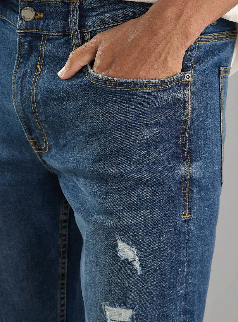 MAX FASHION Skinny Fit Constructed Jeans - Smgarment's