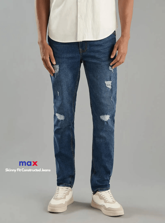 MAX FASHION Skinny Fit Constructed Jeans - Smgarment's