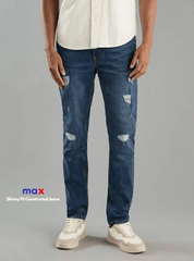 MAX FASHION Skinny Fit Constructed Jeans - Smgarment's