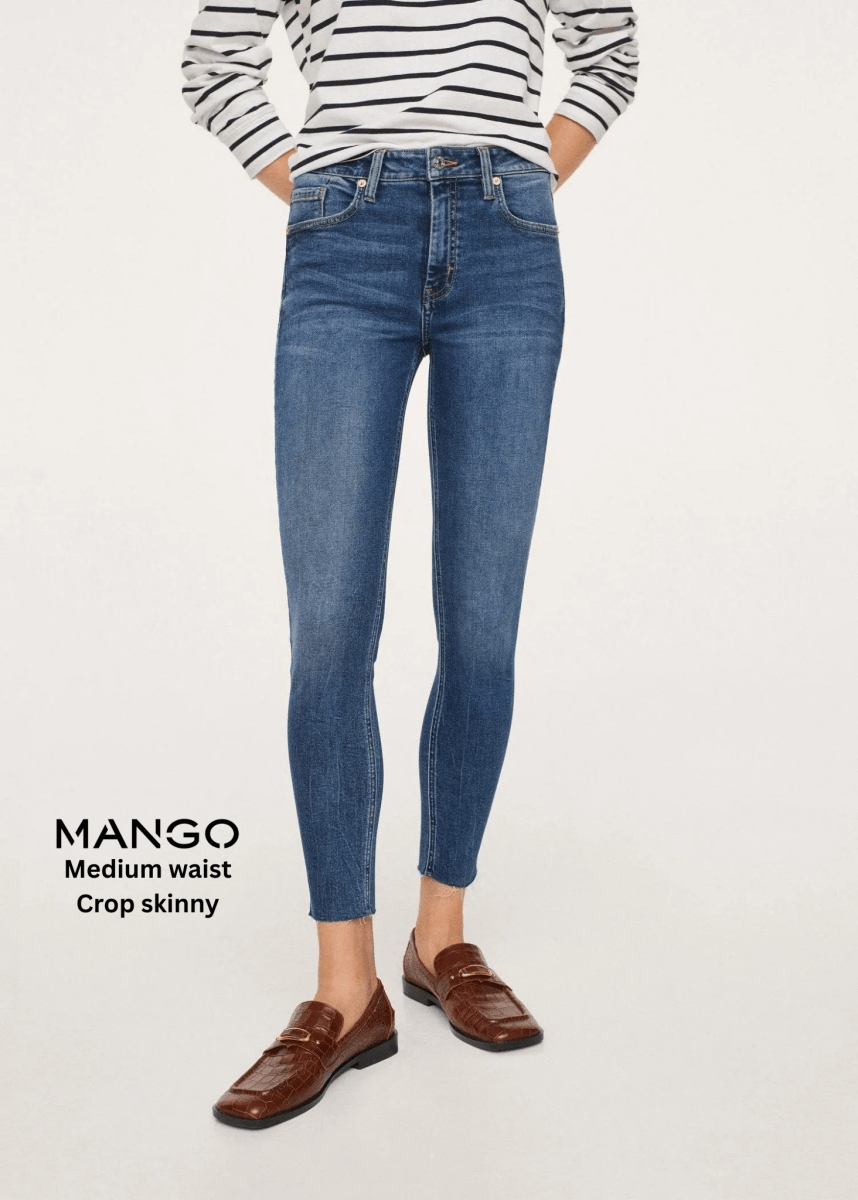 Medium waist Crop skinny Isa jeans - Smgarment's