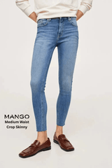 Medium waist Crop skinny Isa jeans - Smgarment's