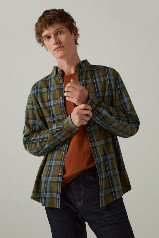 Melange Checkered Shirt - SMgarment's