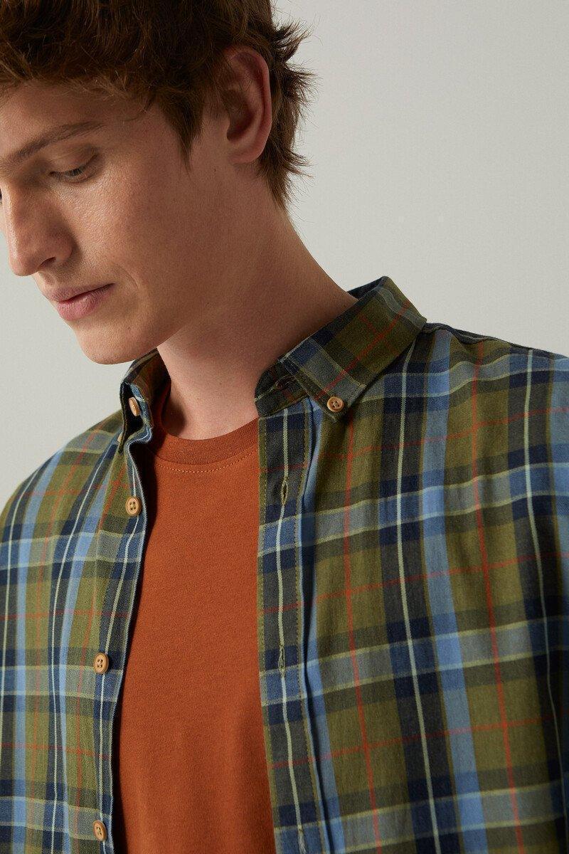 Melange Checkered Shirt - SMgarment's