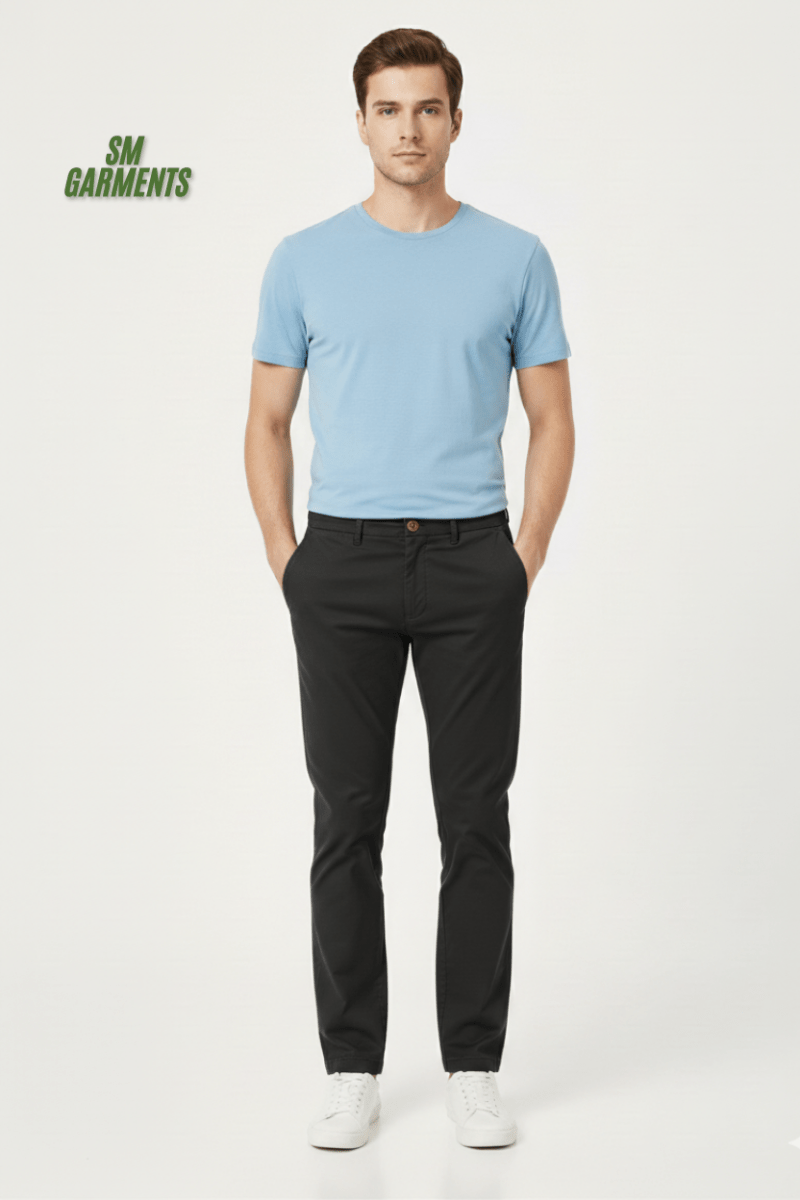 MEN COTTON CHINO (BLACK) - Smgarment's