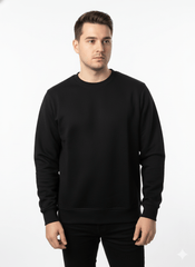 MENS BASIC BLACK SWEATSHIRT - Smgarment's