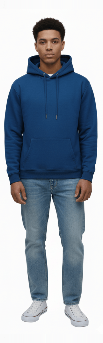 MENS BASIC BLUE HOODIE - Smgarment's