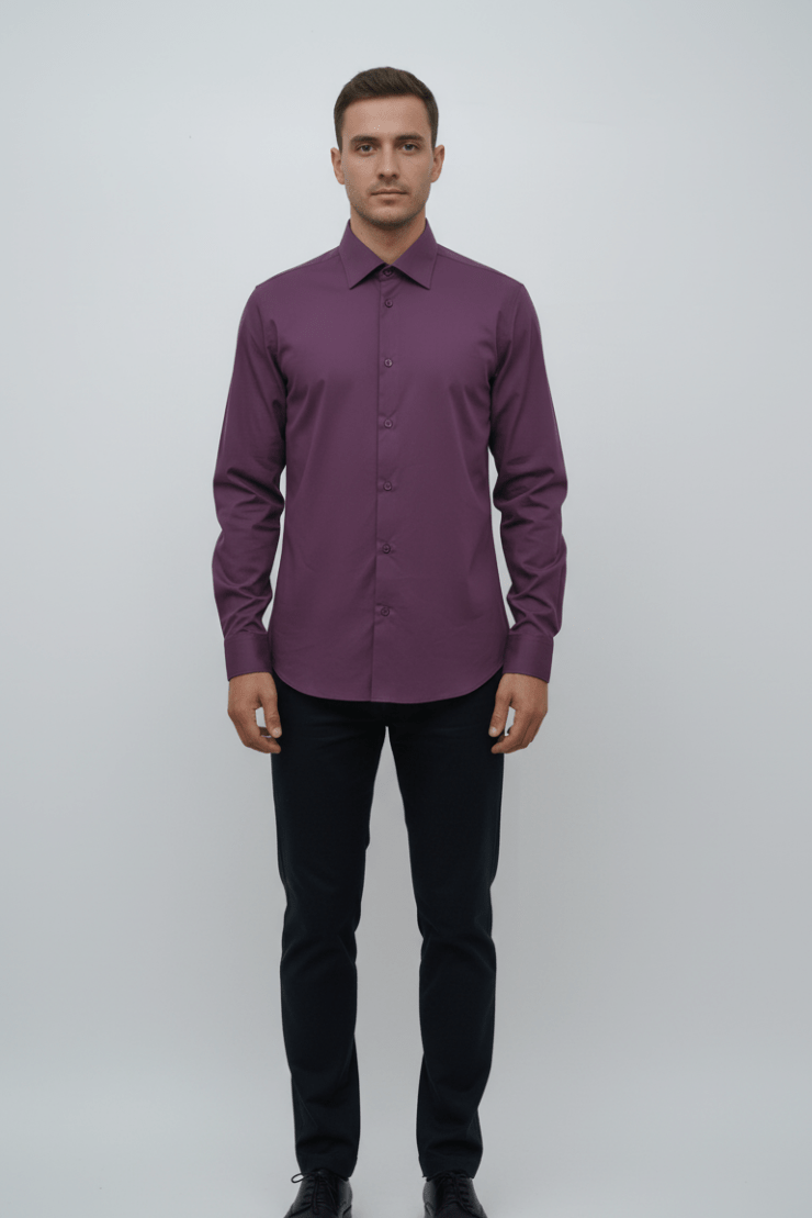 MENS BASIC SLIM FIT SHIRT - Smgarment's