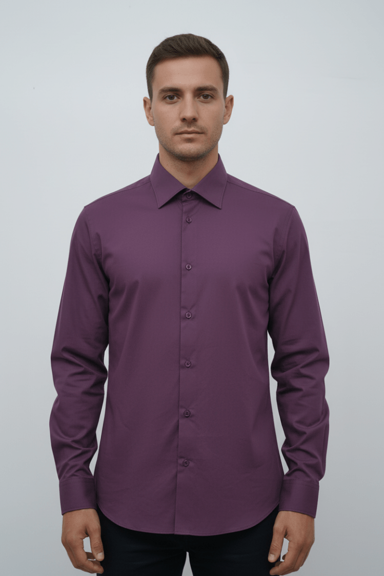 MENS BASIC SLIM FIT SHIRT - Smgarment's