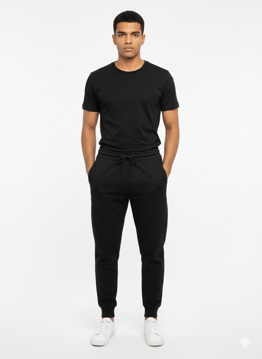 MENS BLACK RELAXED FIT TROUSER - Smgarment's