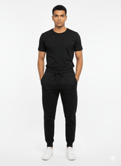 MENS BLACK RELAXED FIT TROUSER - Smgarment's