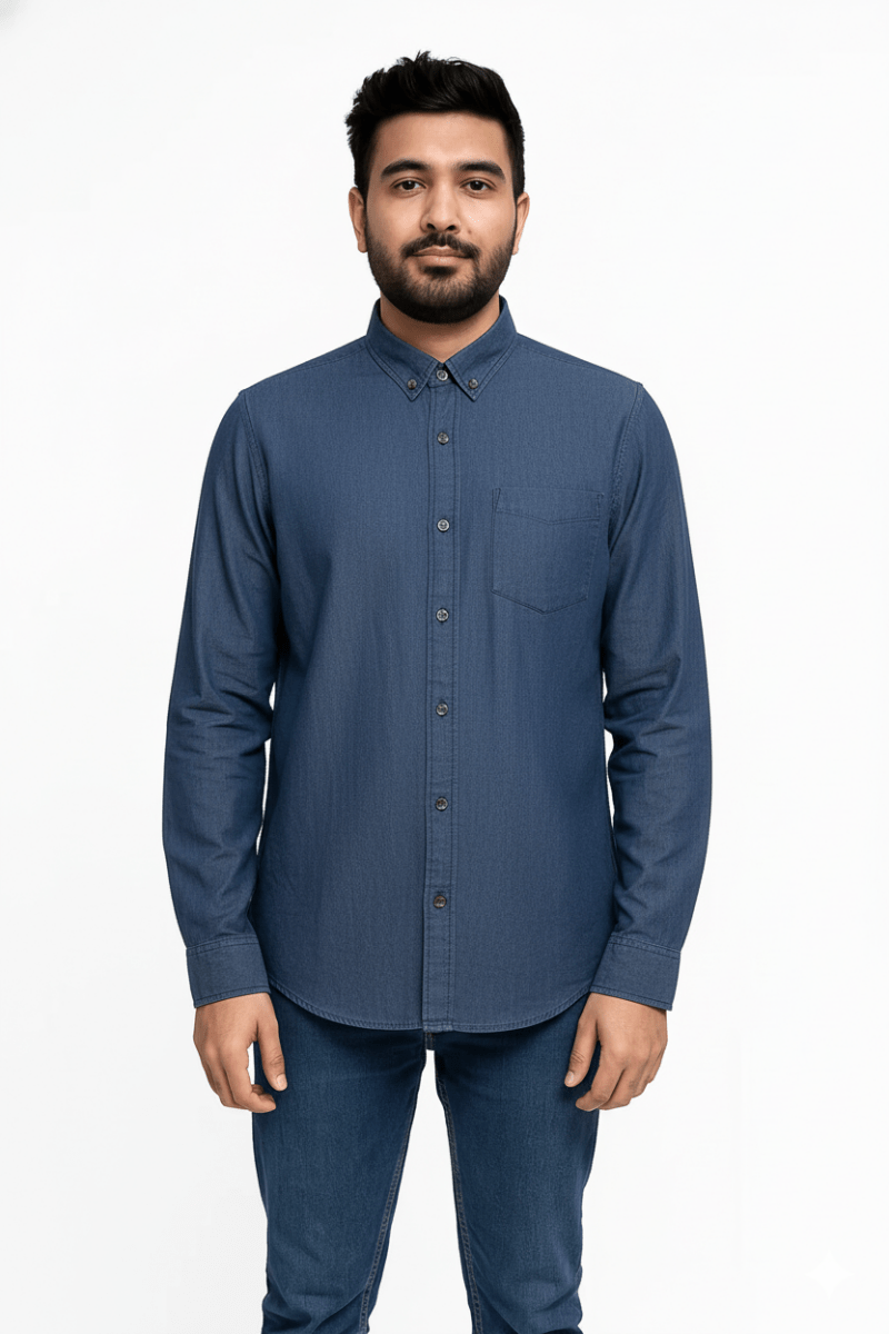 MENS Chambray Button Down Shirt - Smgarment's