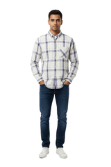 MENS CHECKED SLIM FIT SHIRT - Smgarment's