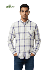 MENS CHECKED SLIM FIT SHIRT - Smgarment's