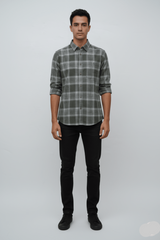 MENS CHECKERED FLANNEL SHIRT SLIM FIT - Smgarment's