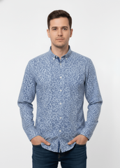 MENS FLORAL PRINTED SLIM FIT SHIRT - Smgarment's
