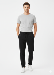 MENS PLAIN TROUSER (BLACK) - Smgarment's