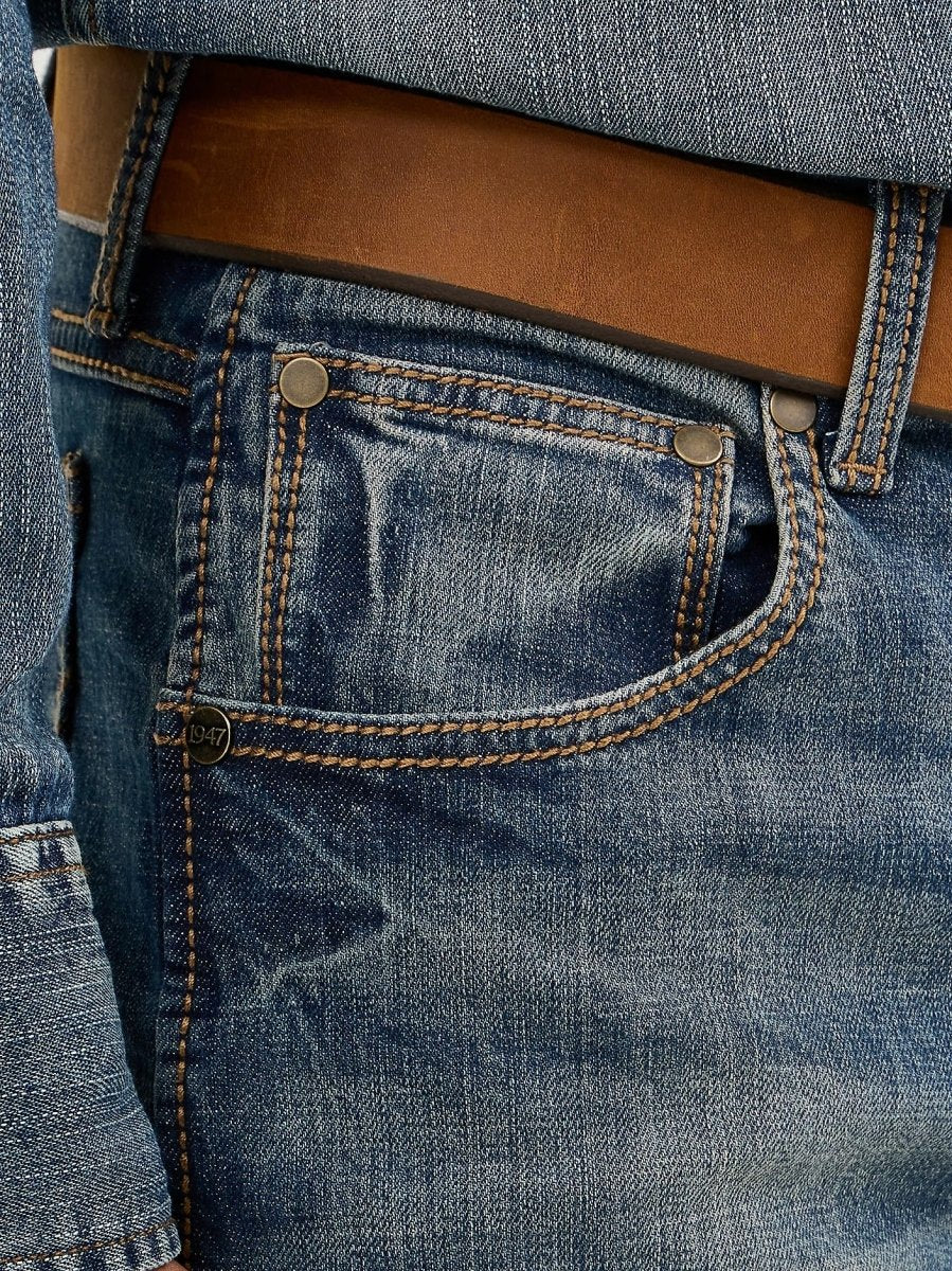 Men's Retro® Slim Fit Straight Leg Jeans - Smgarment's