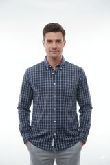 MENS SLIM FIT CHECKED SHIRT - Smgarment's