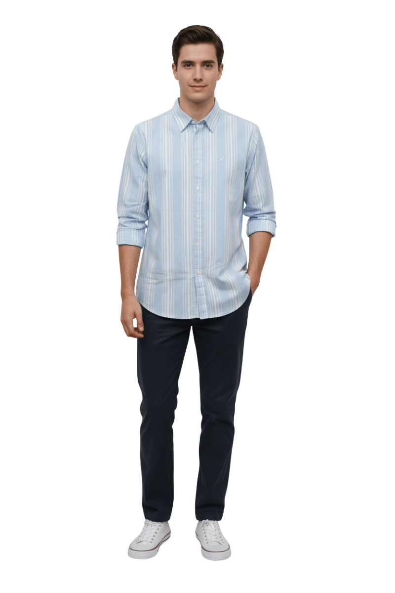 MENS STRIPED REGULAR FIT SHIRT - Smgarment's
