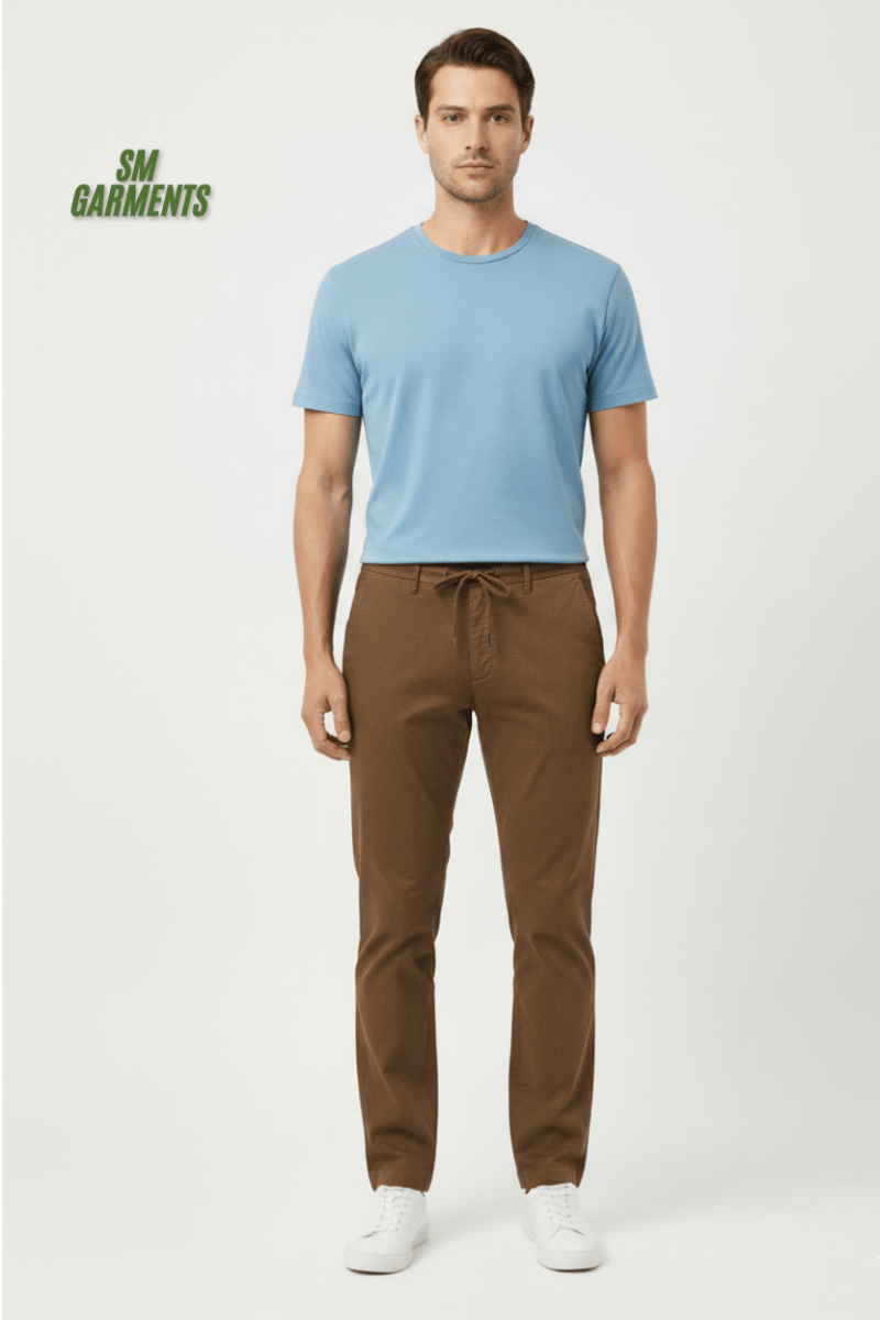 MENS TEXTURED COTTON TROUSER PANT - Smgarment's