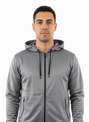 MENS Zip Up Hoodie Dark Graphite - Smgarment's