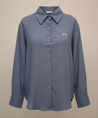 Mid - Blue Relaxed Linen Suit - Smgarment's