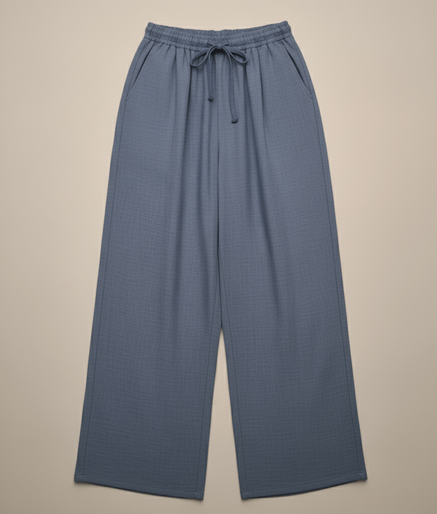 Mid - Blue Relaxed Linen Suit - Smgarment's