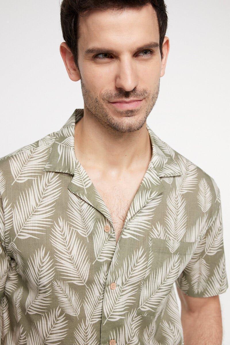 Milano Printed Slub Shirt - SMgarment's