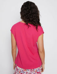 MILLERS EXTENDED SLEEVE BROIDERY INSERT T - SHIRT - SMgarment's