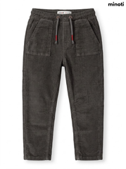 Minoti Boys' Dark Charcoal Grey Corduroy Patch Pocket Trousers| SM GARMENTS