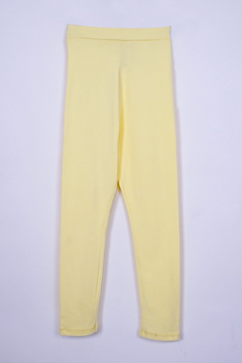 M&S GIRLS PLAIN YELLOW LEGGINGS - Smgarment's